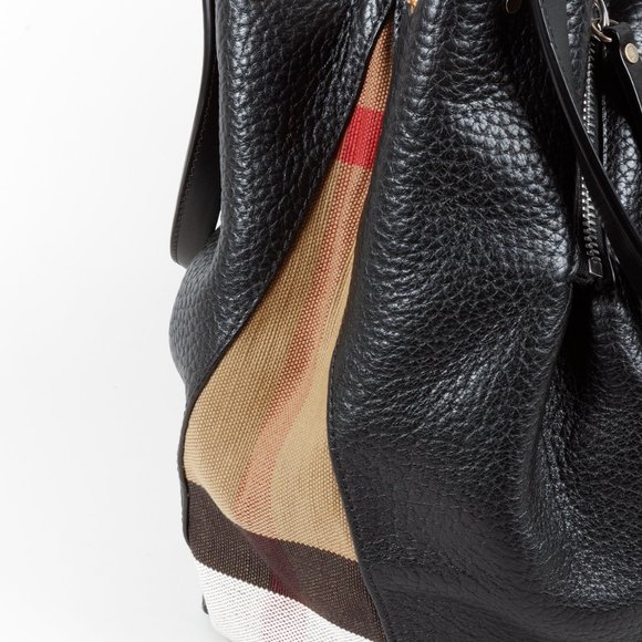 Burberry Maidstone Black Leather Tote - Picture 9 of 16